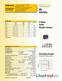 Datasheet RI-0507 manufacturer Recom